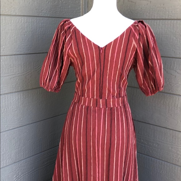 Main Strip Prairie Synch Midi Dress - Picture 6 of 8